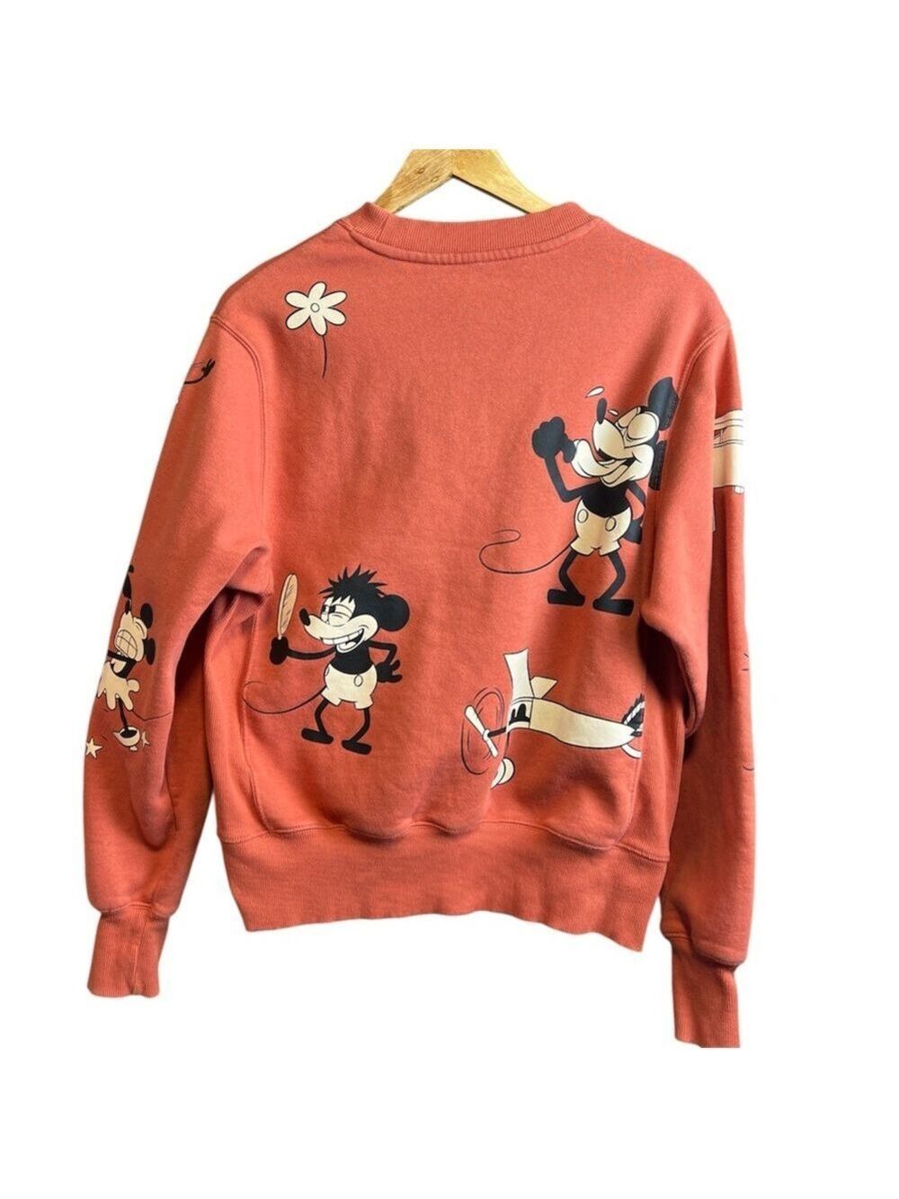 Disney Mickey and Minnie Mouse Vintage-Style Clay Oversized Pullover Sweatshirt - Picture 5 of 7
